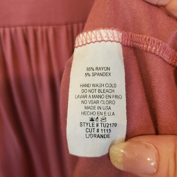 Lake Flower Romantic Gathered Boho Tunic Size Large - Picture 3 of 7